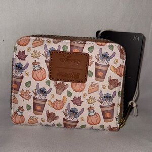 Loungefly Disney Stitch Cream Wallet with Autumn Print